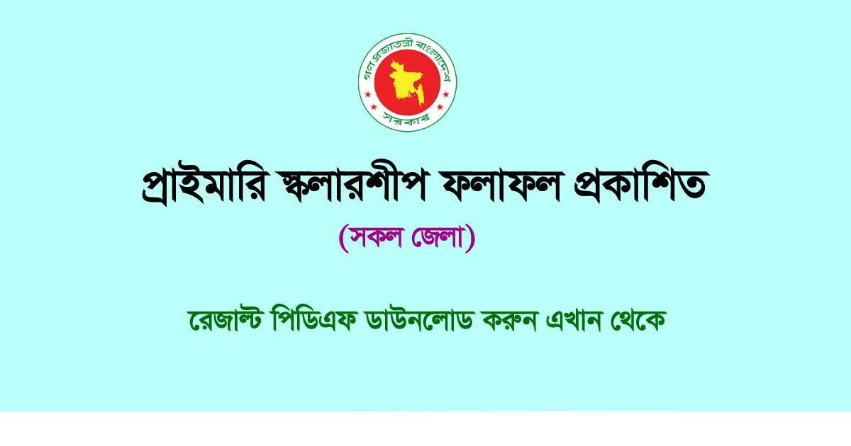 Primary Scholarship Result